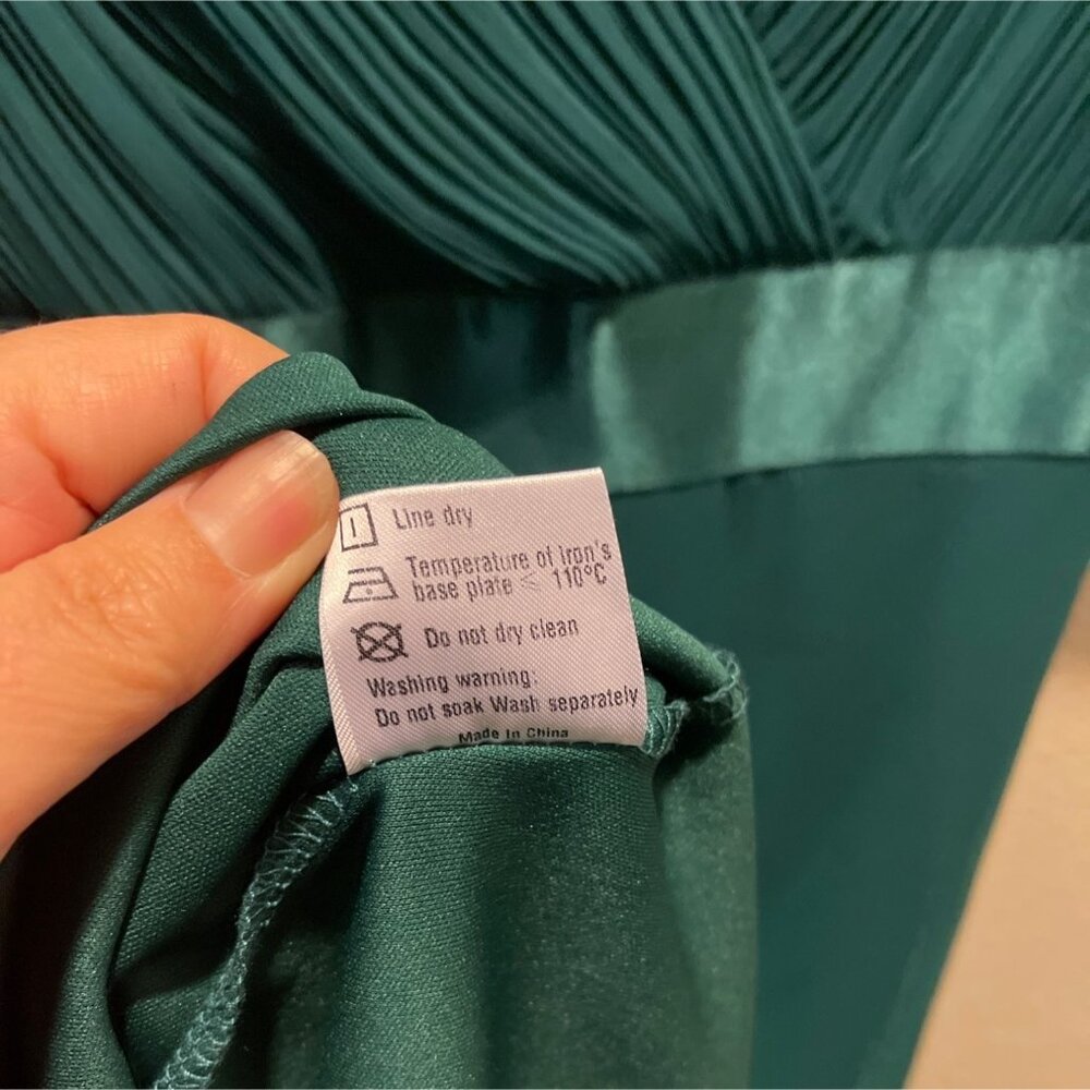 Ever-Pretty Chiffon Evening Dress Green V-Neck Prom Formal Gown Size M New - Picture 11 of 11